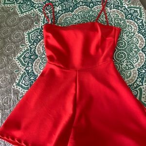 Red-orange Windsor Romper size S.
